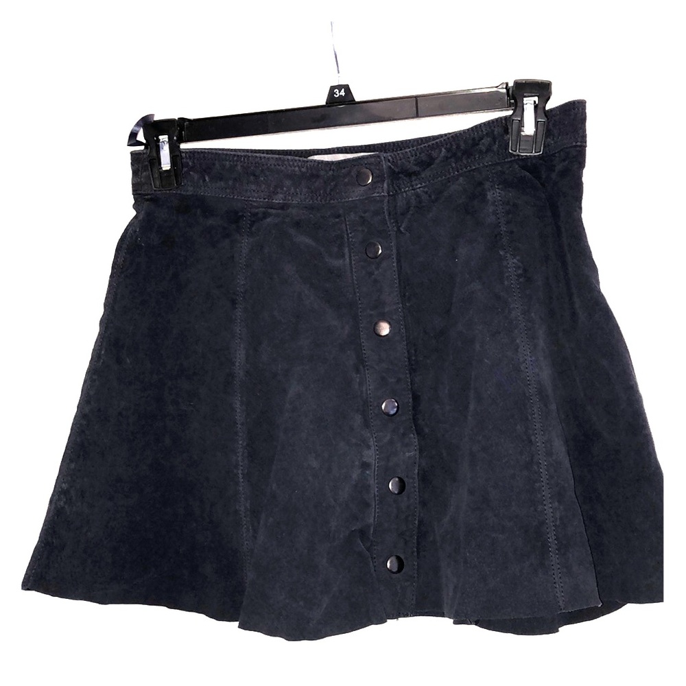 Leather mini skirt